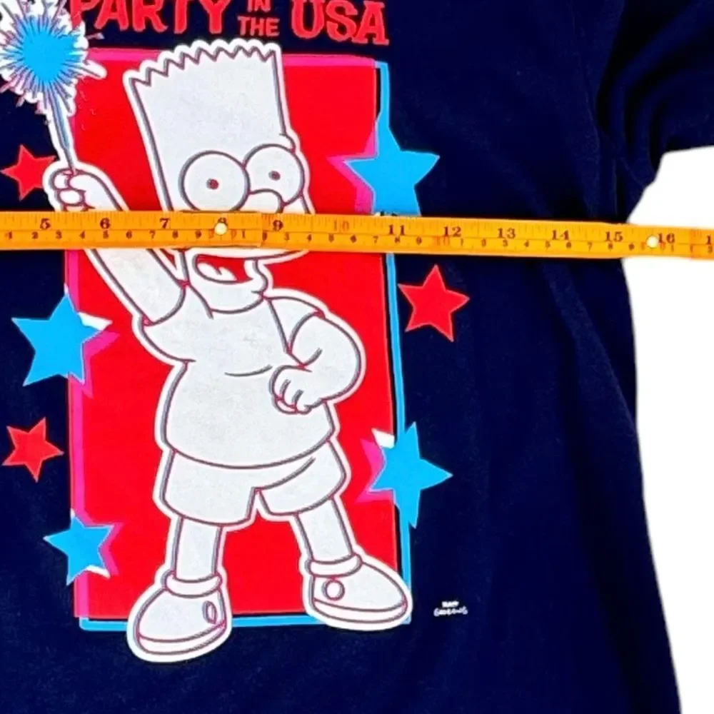 The Simpsons Kids Matching Americana Gender-Neutral Graphic Tee. Large. 10-12.